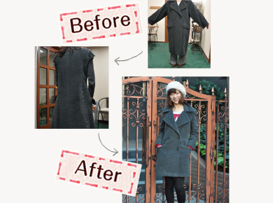 20年前の思い出のコートをリフォーム