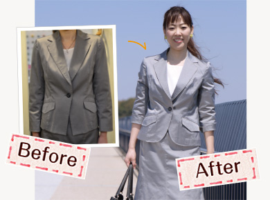 スーツの仕立て直しもおまかせください！