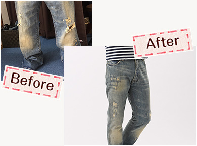 ジーンズリペア